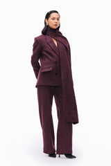 Modular Wool Scarf Blazer