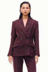 Modular Wool Scarf Blazer