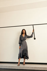 Ruffled Wrap Dress