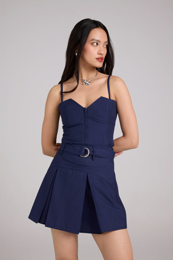 Indigo Pinstripe Mini Set