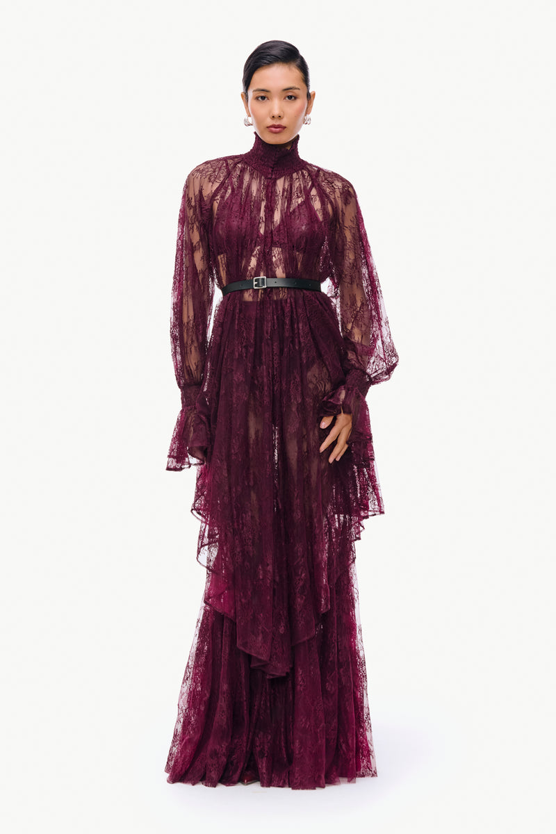 Red Bordeaux Lace Ensemble Qua Red Bordeaux Lace Ensemble Qua