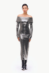 Off-Shoulder Sequin Dress