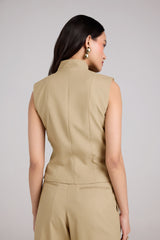 High Neck Contoured Waistcoat