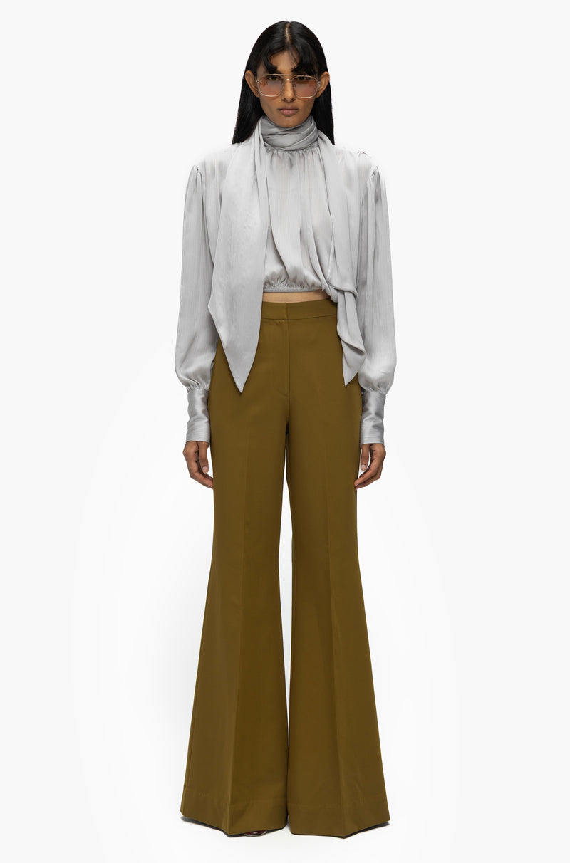 Gathered Tie Blouse