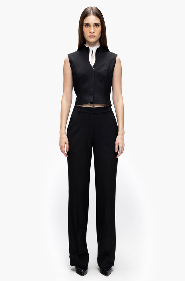 Contrast Collar Waistcoat