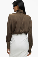 Gathered Tie Blouse