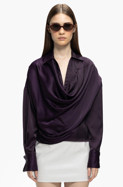 Asymmetric Cowl Shirt