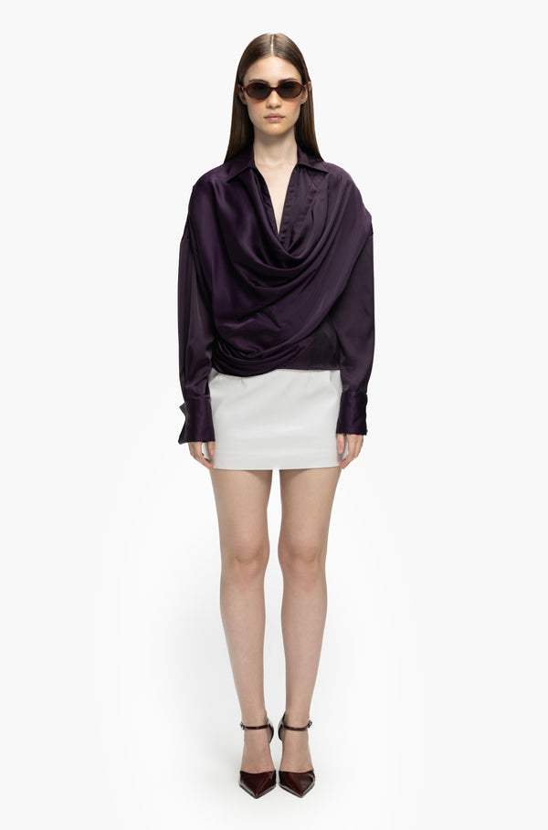 Asymmetric Cowl Shirt