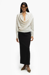 Asymmetric Cowl Shirt