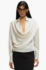 Asymmetric Cowl Shirt