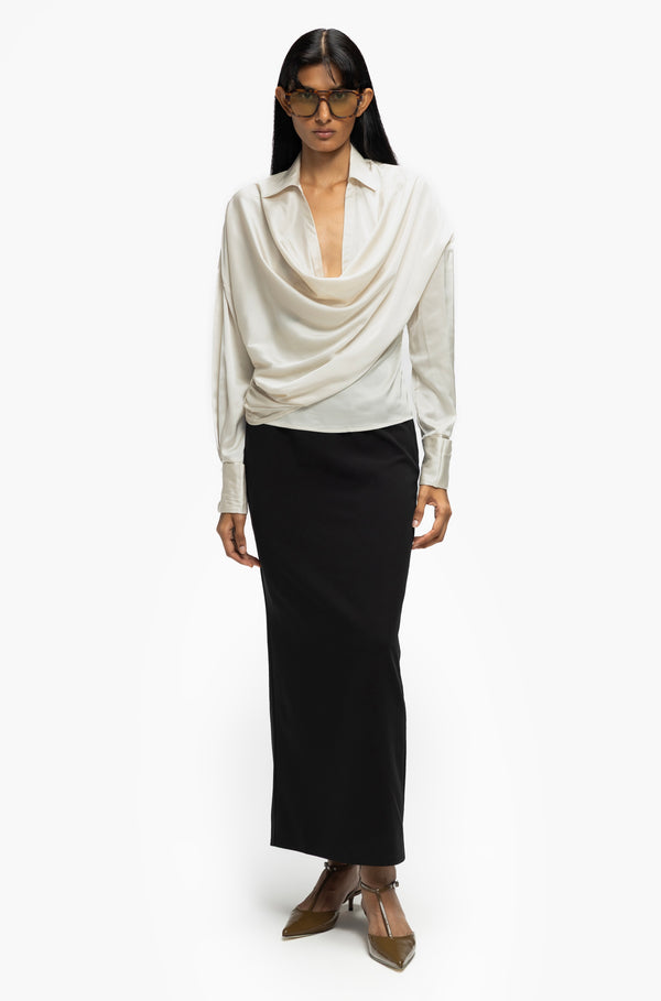 Asymmetric Cowl Shirt