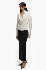 Asymmetric Cowl Shirt
