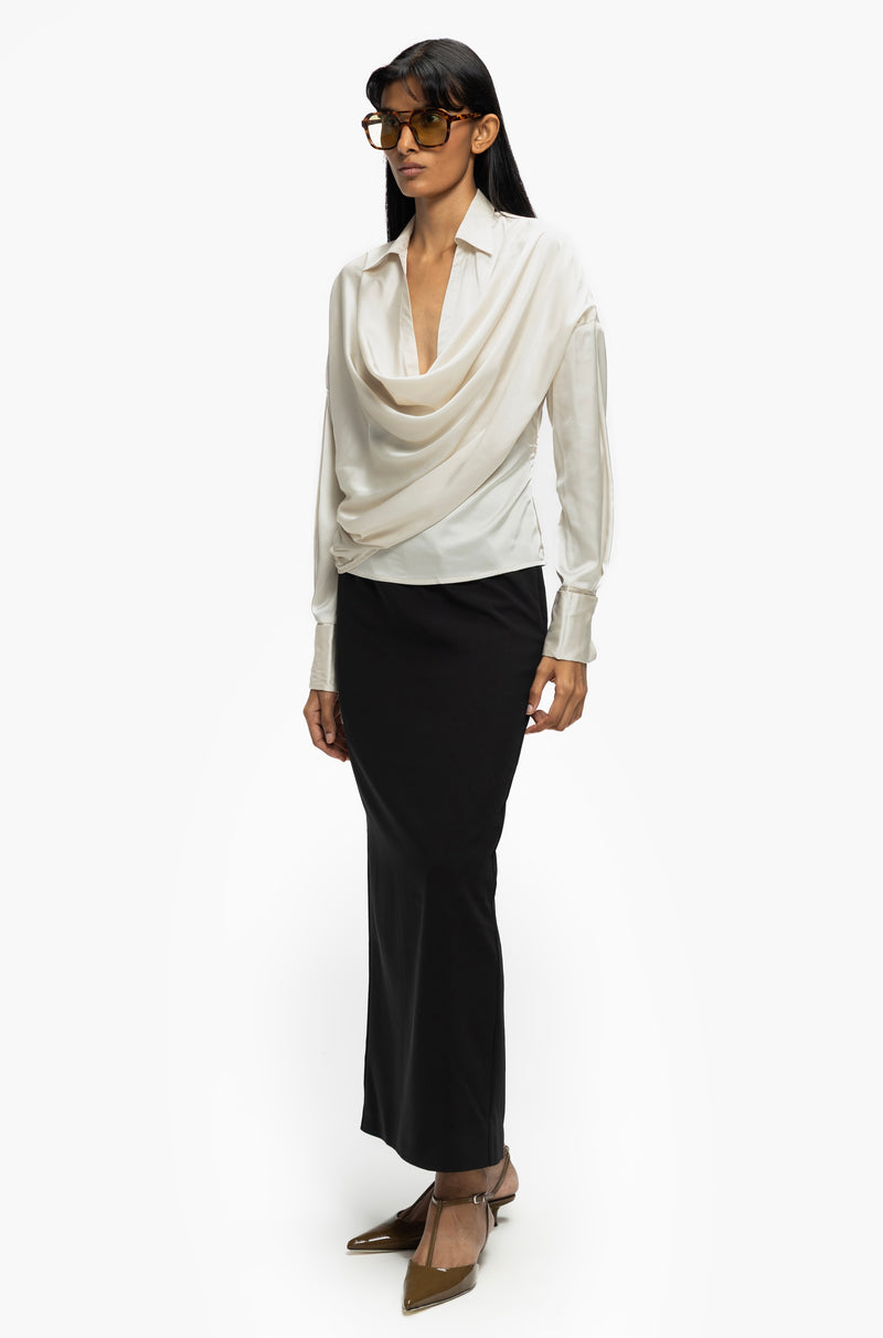 Asymmetric Cowl Shirt