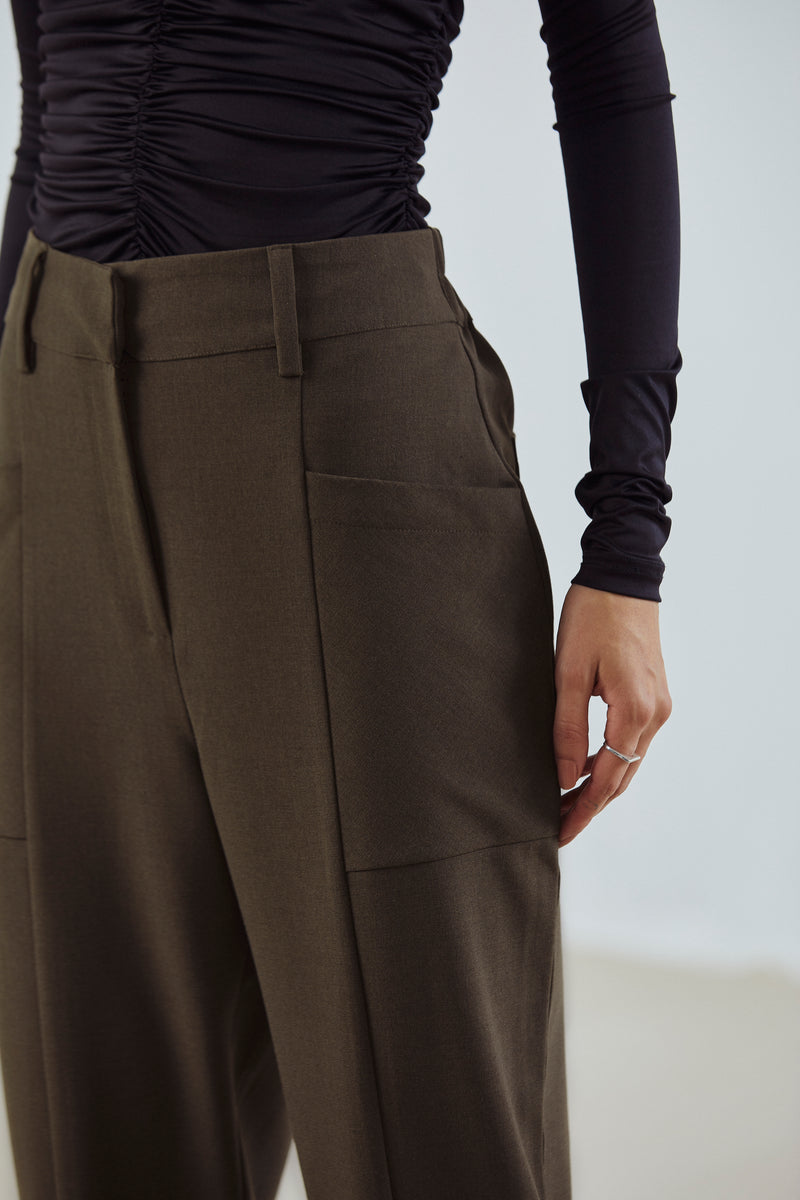 Elasticated Tapered Trousers