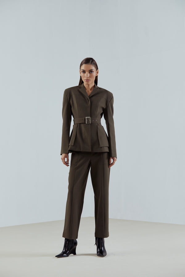 Hourglass Belted Suit