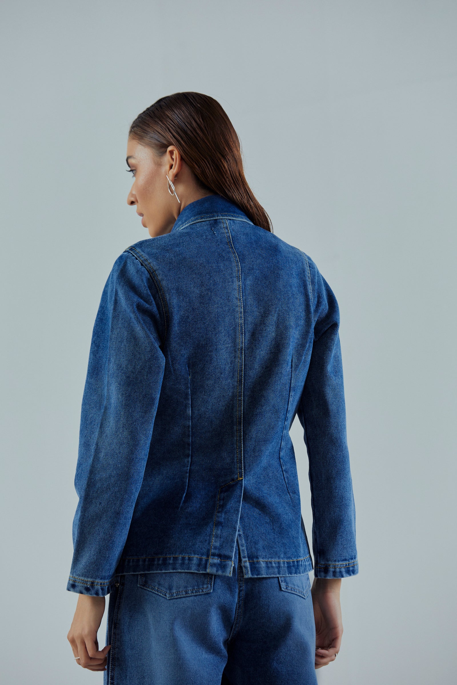 ジャケット ETRO Single-breasted denim blazer Blue WRNA0012AD177 Etro Single-Breasted Denim Blazer - Blue | WRNA0012AD177S9000