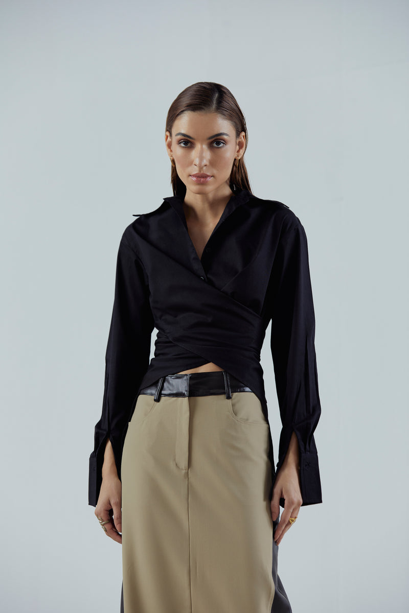 Convertible Wrap Shirt