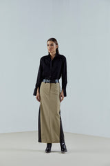 Panelled Maxi Skirt