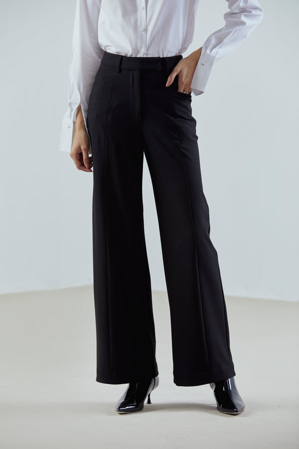 Panelled Straight Trousers