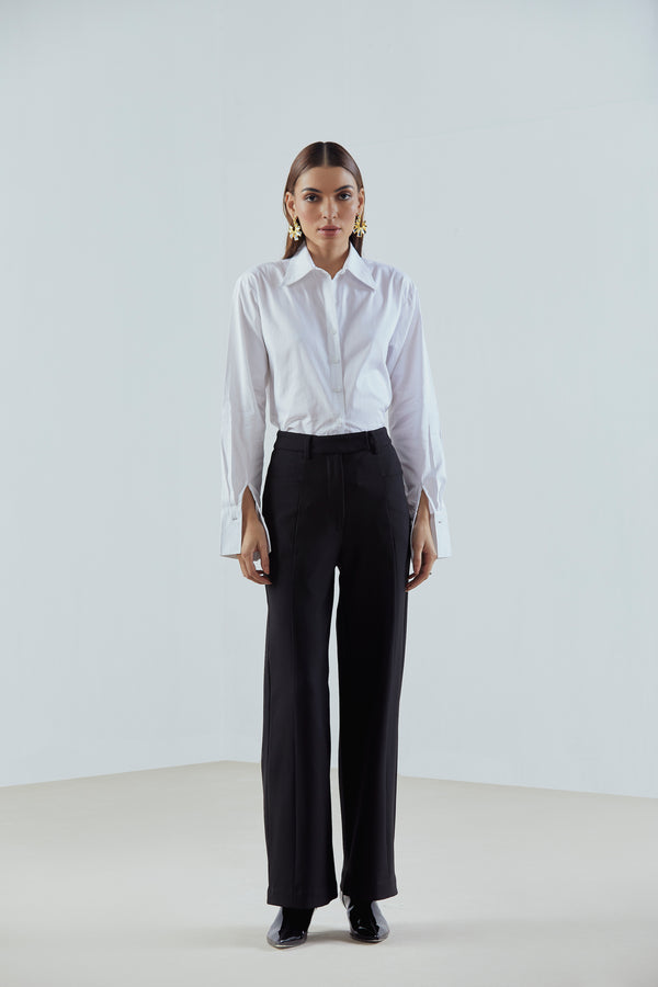 Panelled Straight Trousers