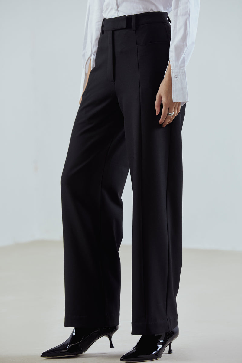 Panelled Straight Trousers