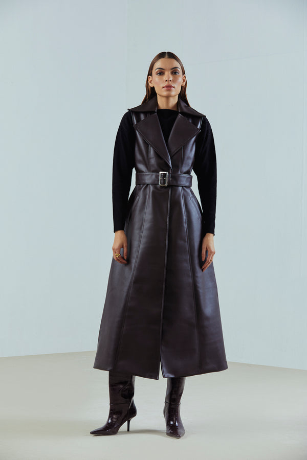 Sleeveless Long Coat