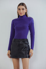 Knitted Turtleneck Top