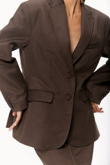 Zip-Up Skirt Suit