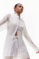 Pintucked Adjustable Shirt