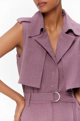 Belted Trench Jumpsuit