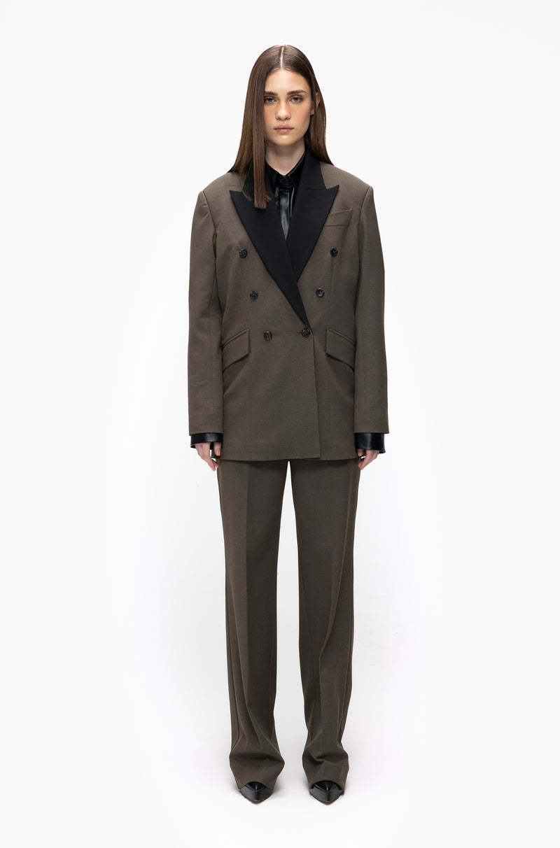 Peak Double-Breasted Blazer