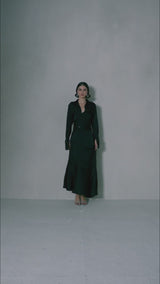 Asymmetric Satin Skirt