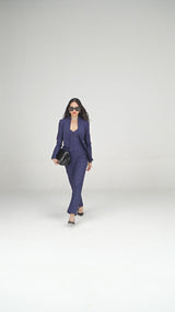 Indigo Pinstripe 3 Piece Suit