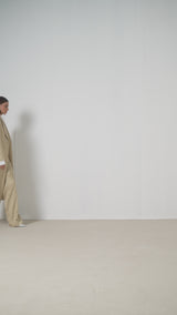 High-Waisted Straight Trousers