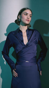Asymmetric Satin Skirt