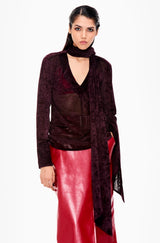 Scarf-Neck Blouse