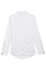 Ruched Poplin Blouson