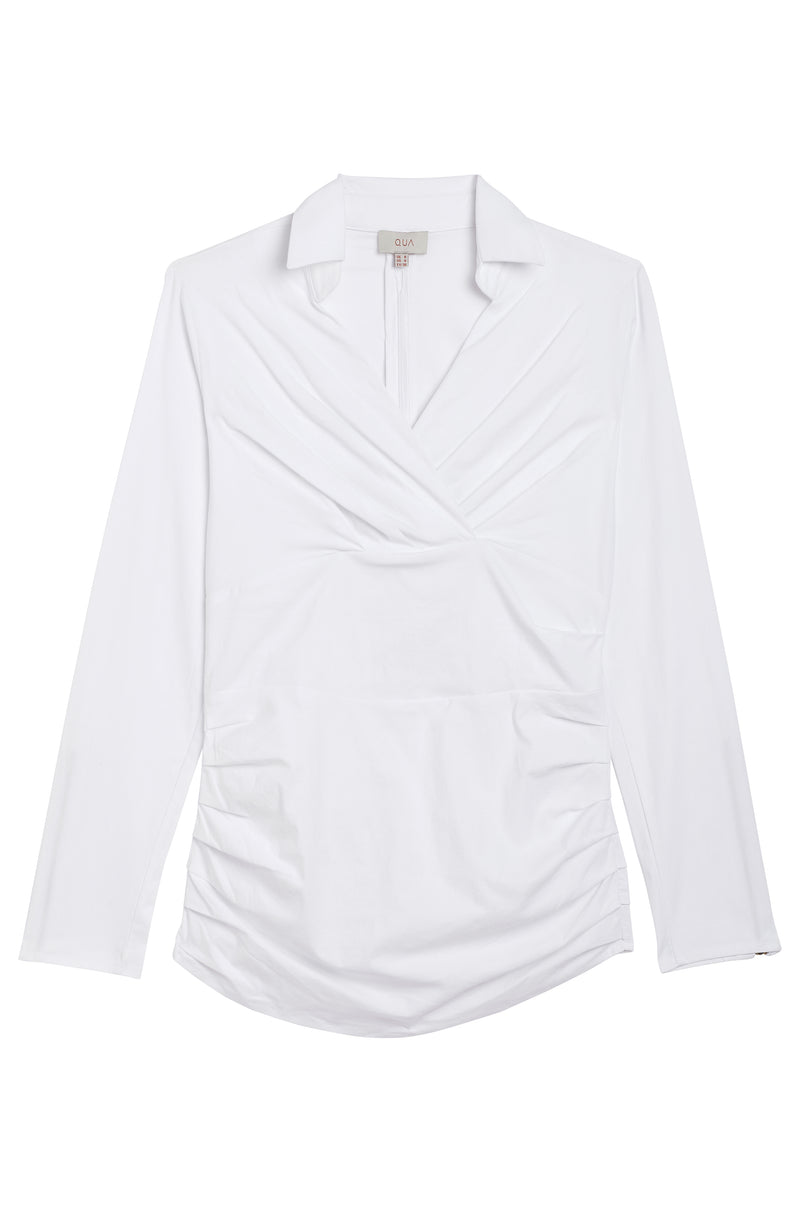 Ruched Poplin Blouson