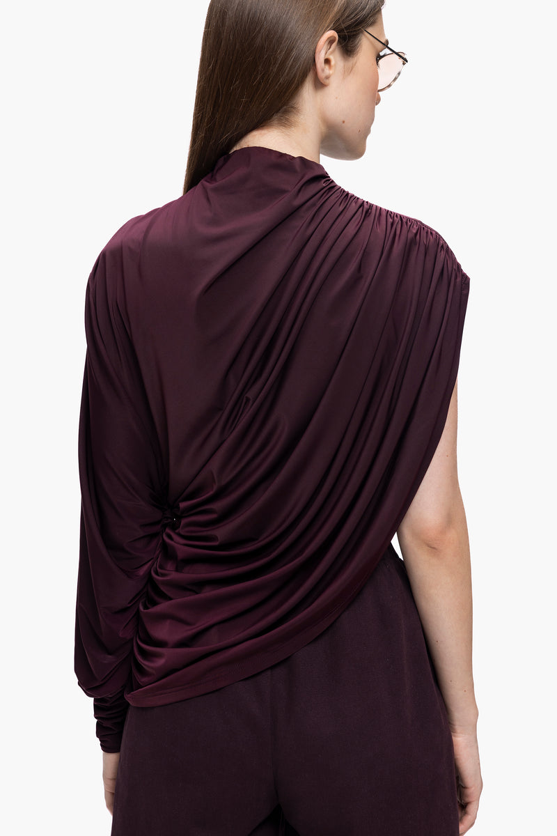 Oblique Cowl Top