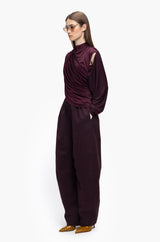 Oblique Cowl Top