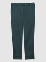 Stretch Cotton Cuffed Trousers