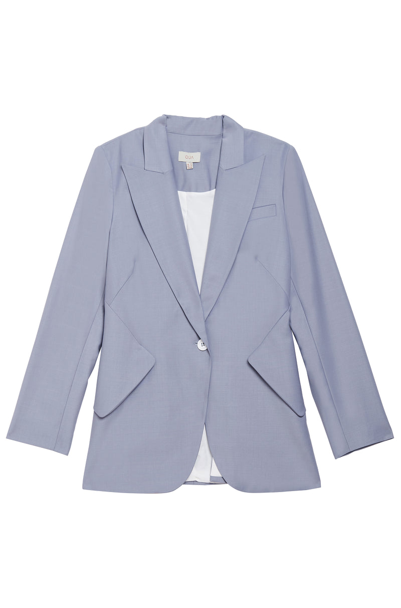 Stretch Wool Tailored Blazer