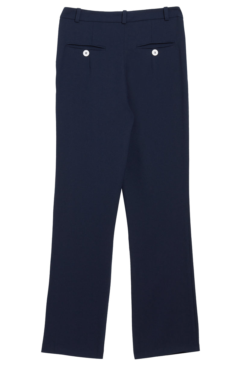 Textured Crepe Modern Trousers