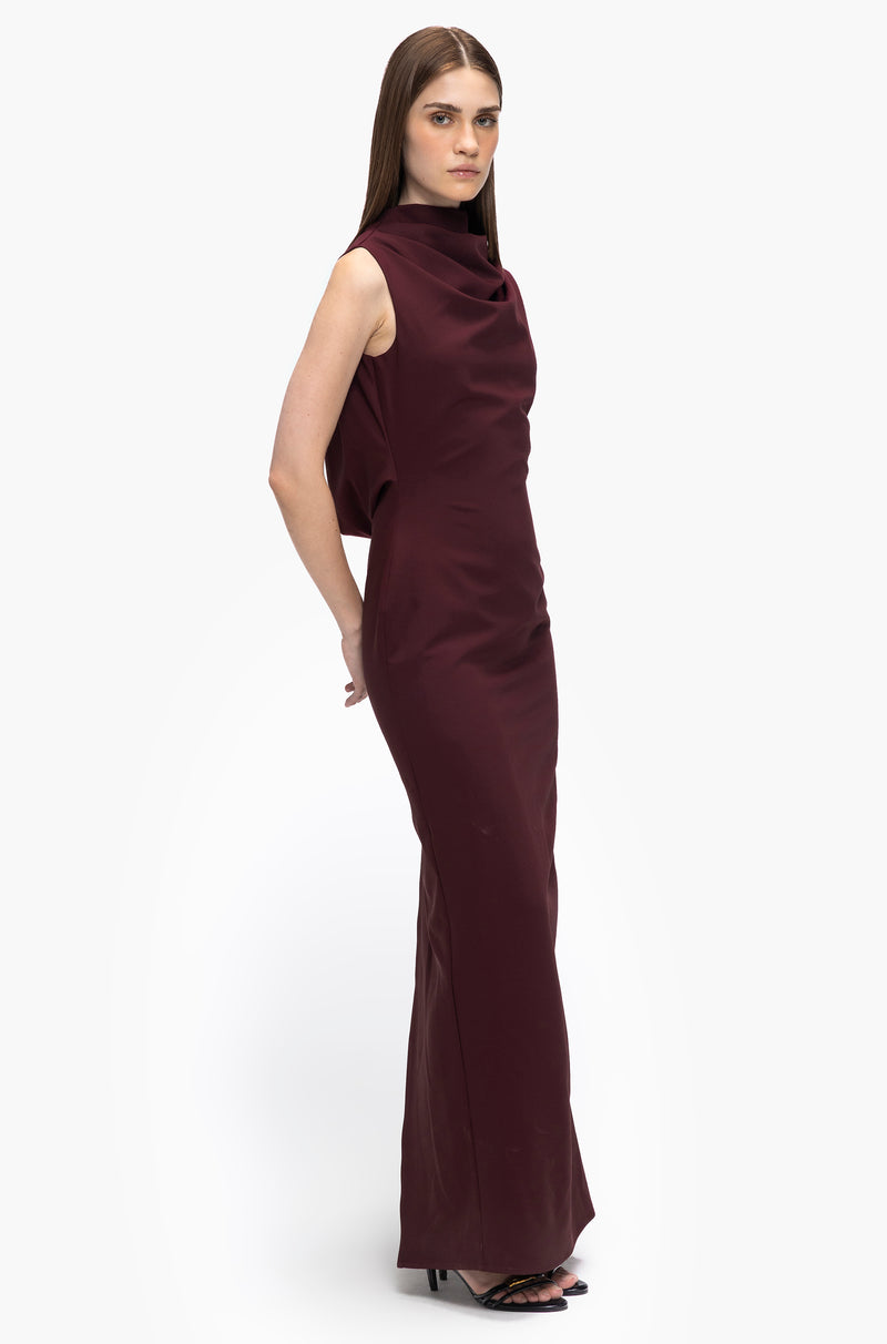 Draped Column Dress
