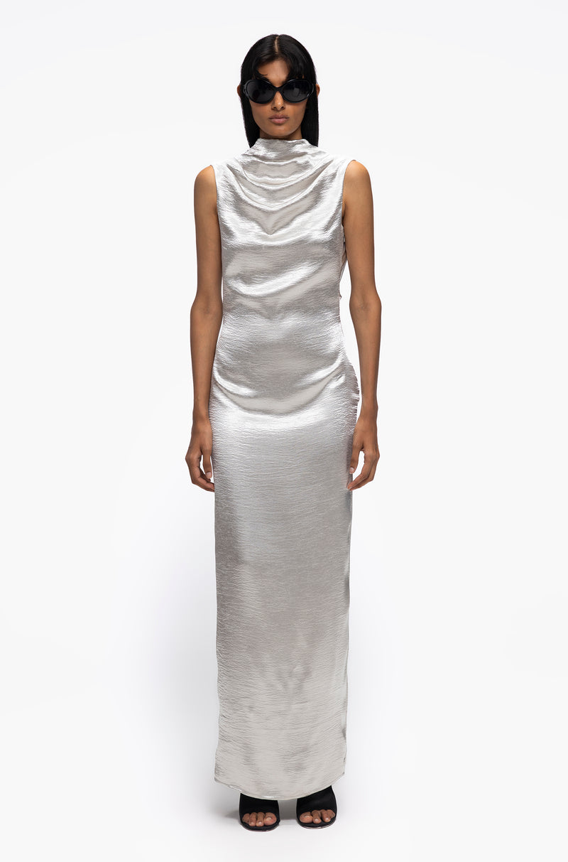 Draped Column Dress