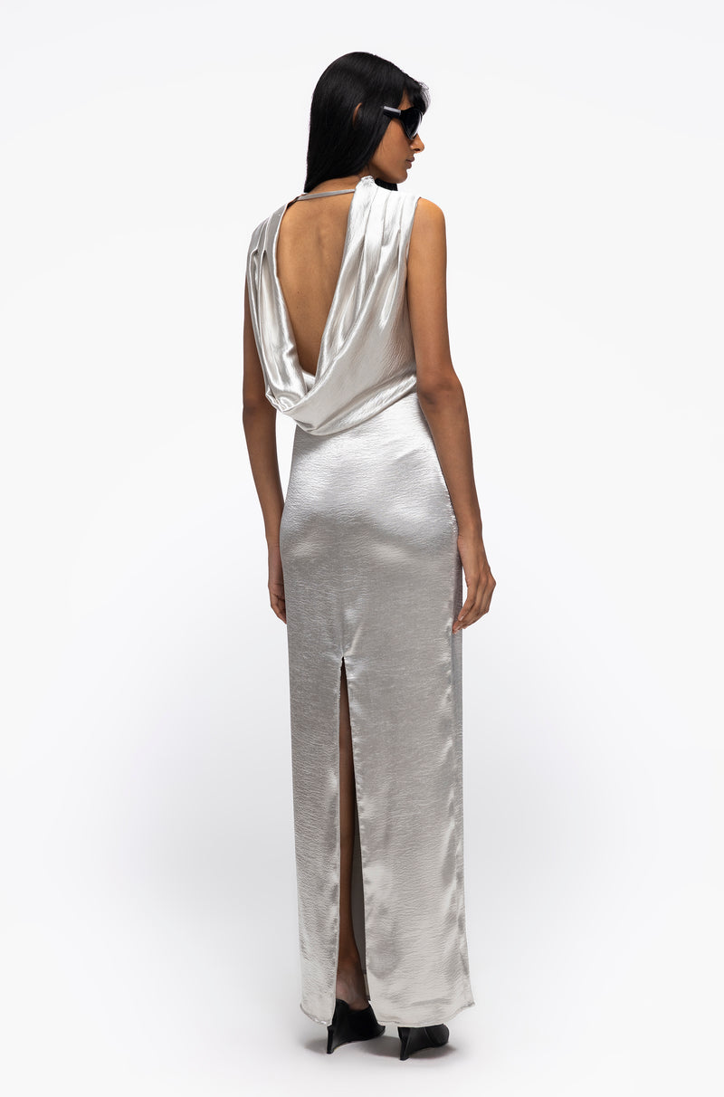Draped Column Dress