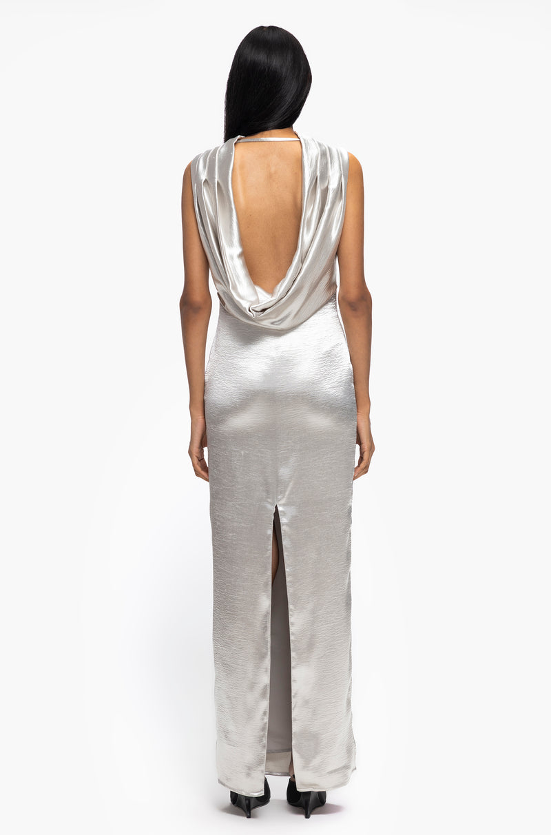 Draped Column Dress