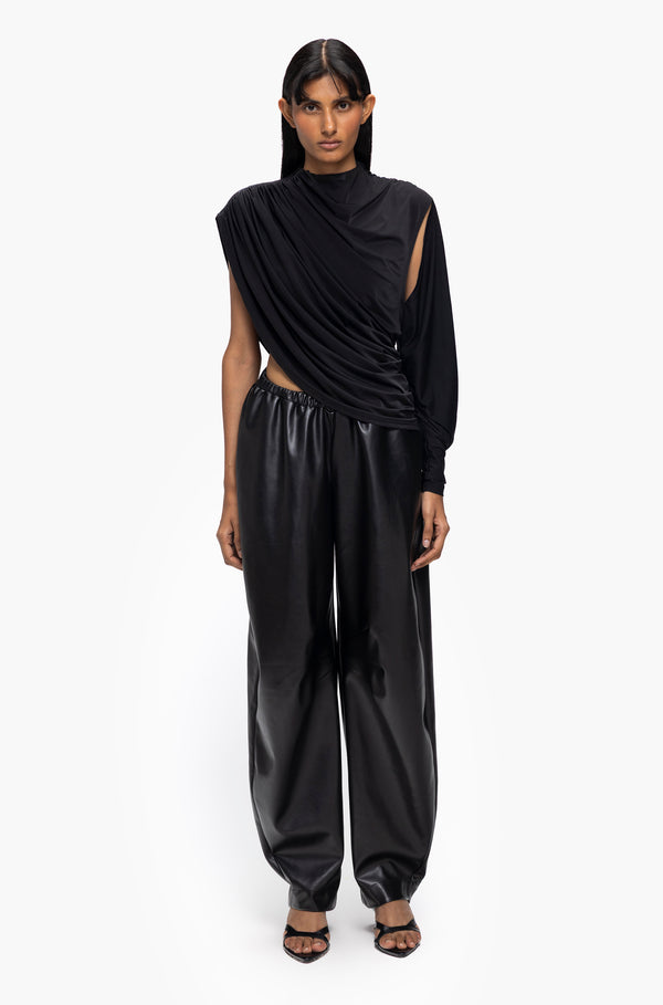 Oblique Cowl Top