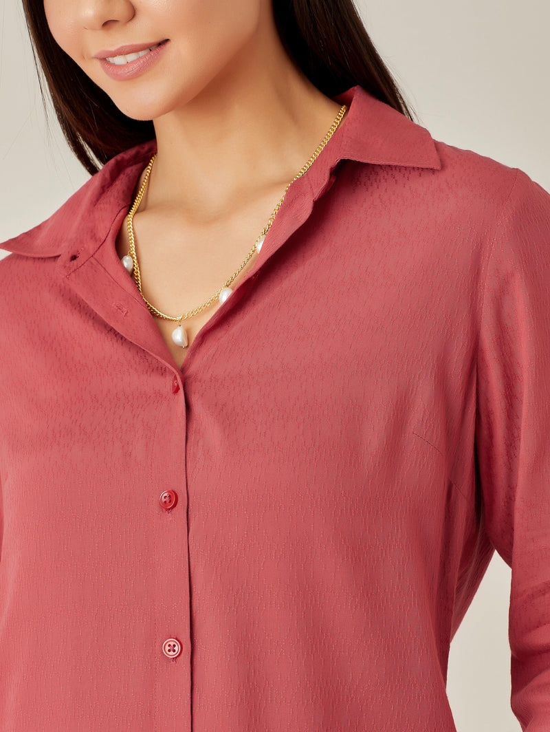 Textured Dobby Shirt - Shirt - Qua
