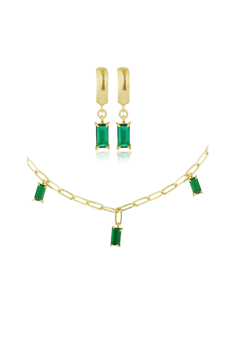 Green Onyx Jewelry Set